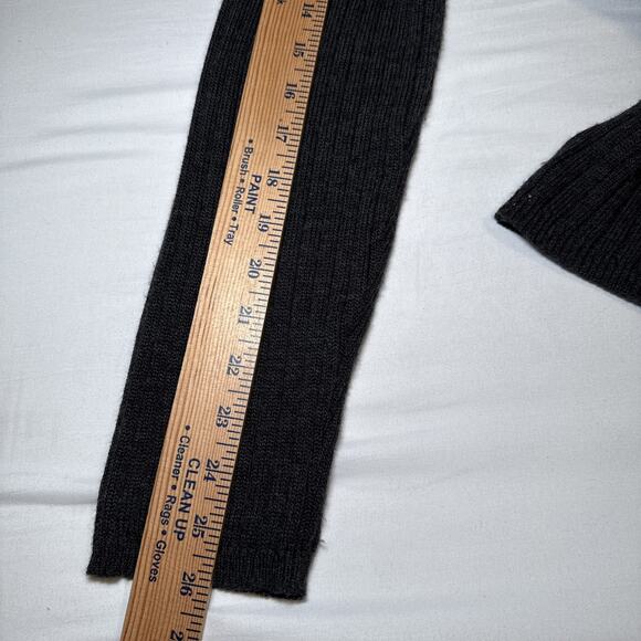 Plaza South Vtg Womens M Ribbed Gray Wool Blend Zip Cardigan Faux Fur Collar EUC - Picture 10 of 14